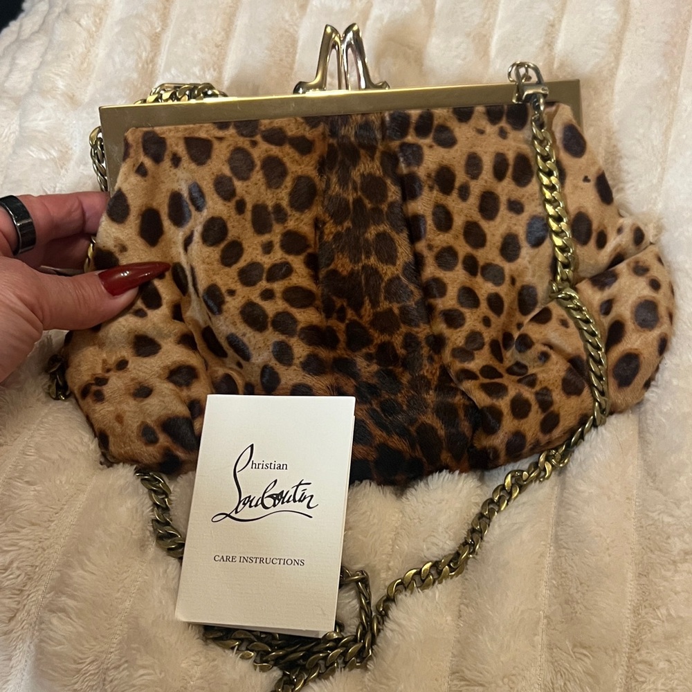 Christian Louboutin Leopard Pony Skin Shoulder Bag